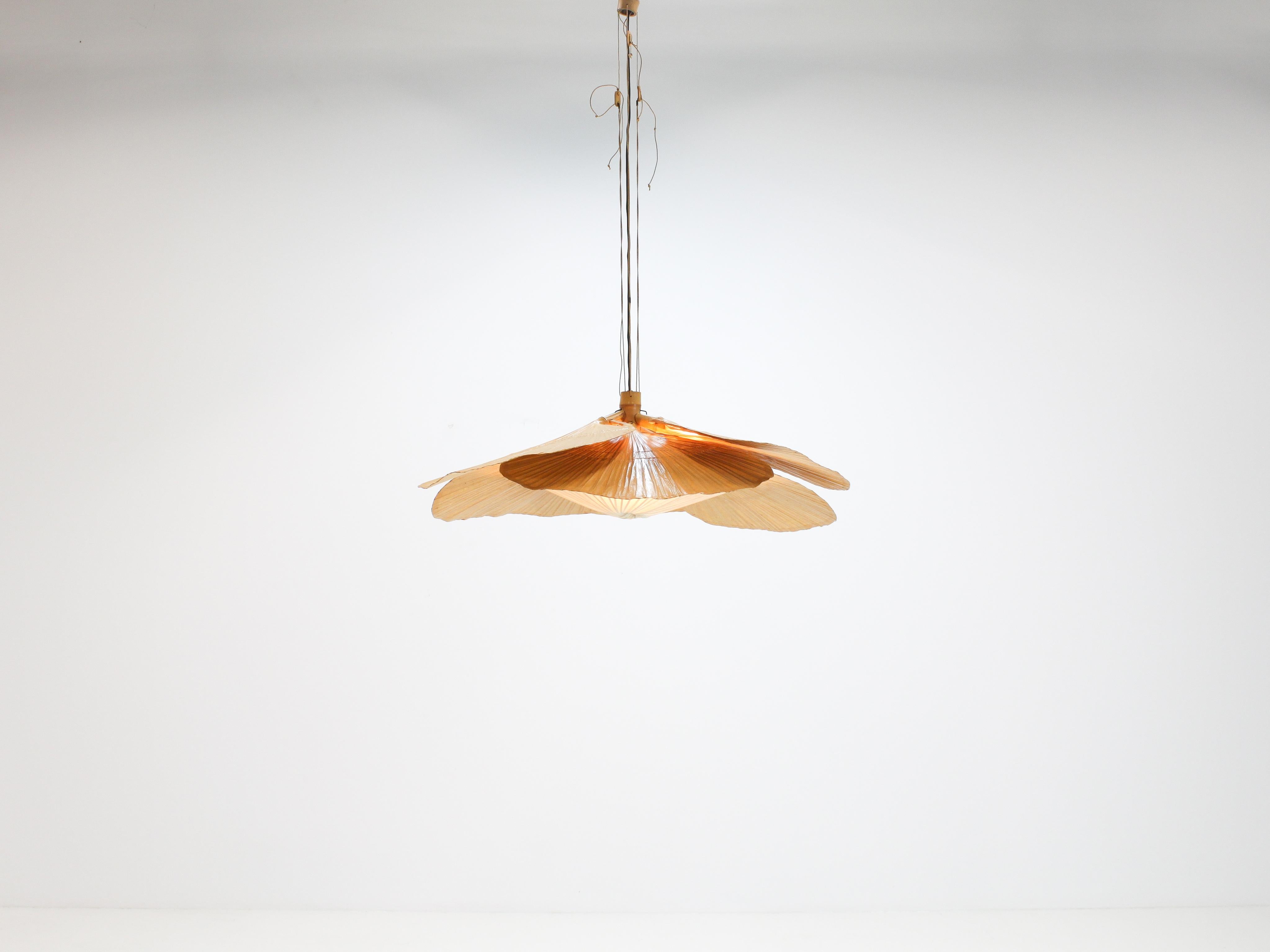 Ingo Maurer Uchiwa Hana Chandelier by Ingo Maurer for M Design, Germany, 1970s 6