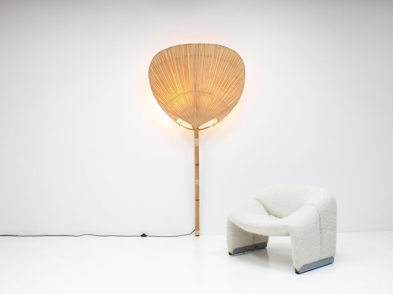 Ingo Maurer “Uchiwa I” Large Floor/Wall Lamp for M Design, Germany, 1970s  at 1stDibs