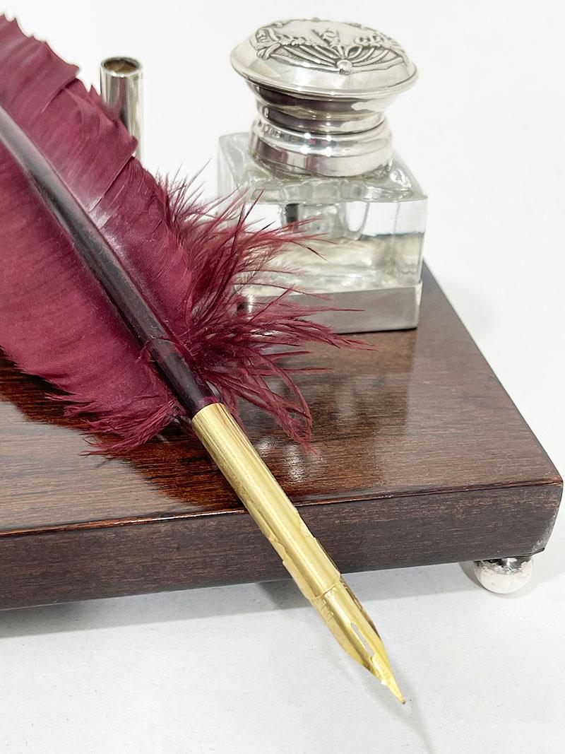 Glass Ink Set with Feather Pen
