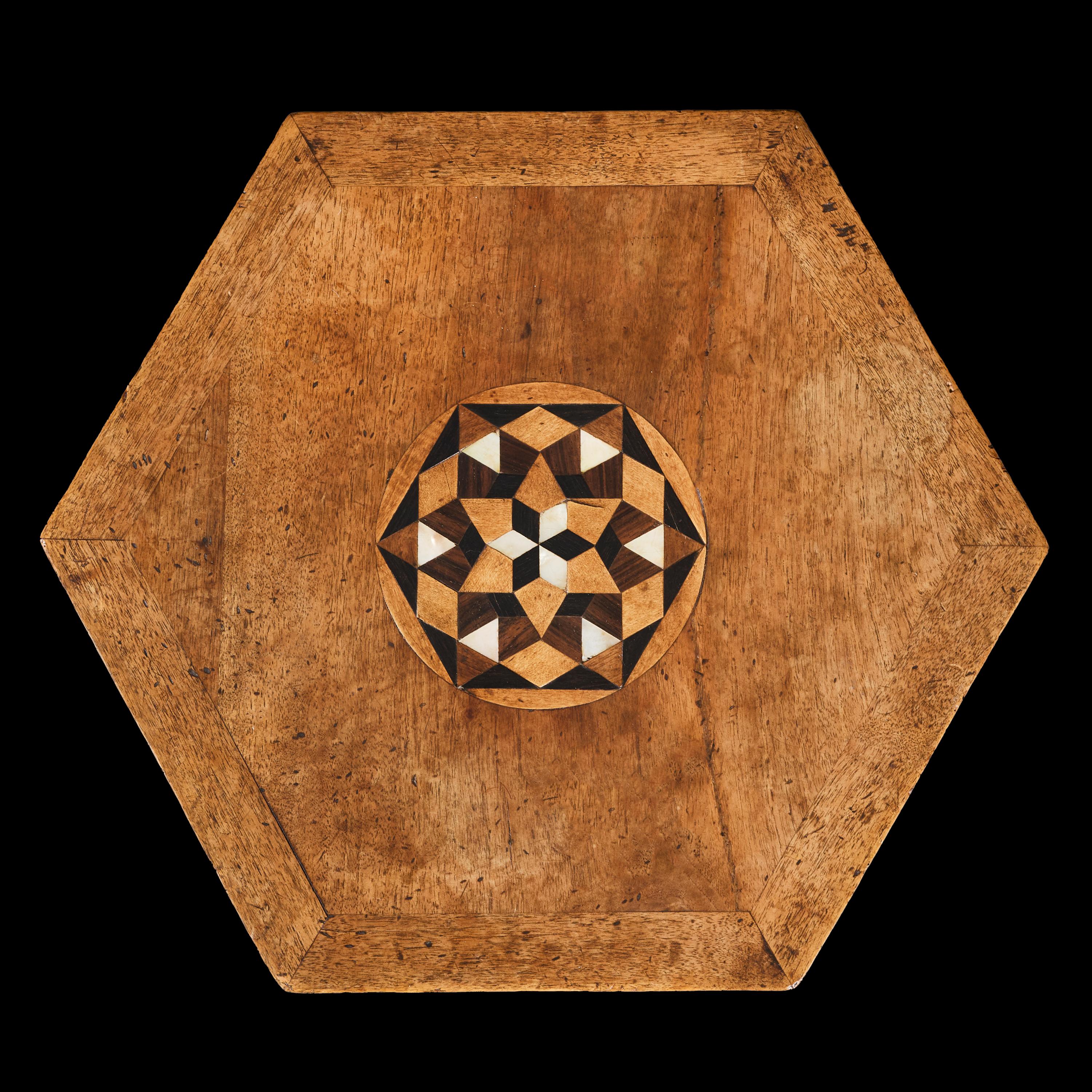 An Inlaid Hexagonal Moorish Occasional Table In Good Condition For Sale In London, GB