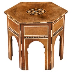 An Inlaid Hexagonal Moorish Occasional Table