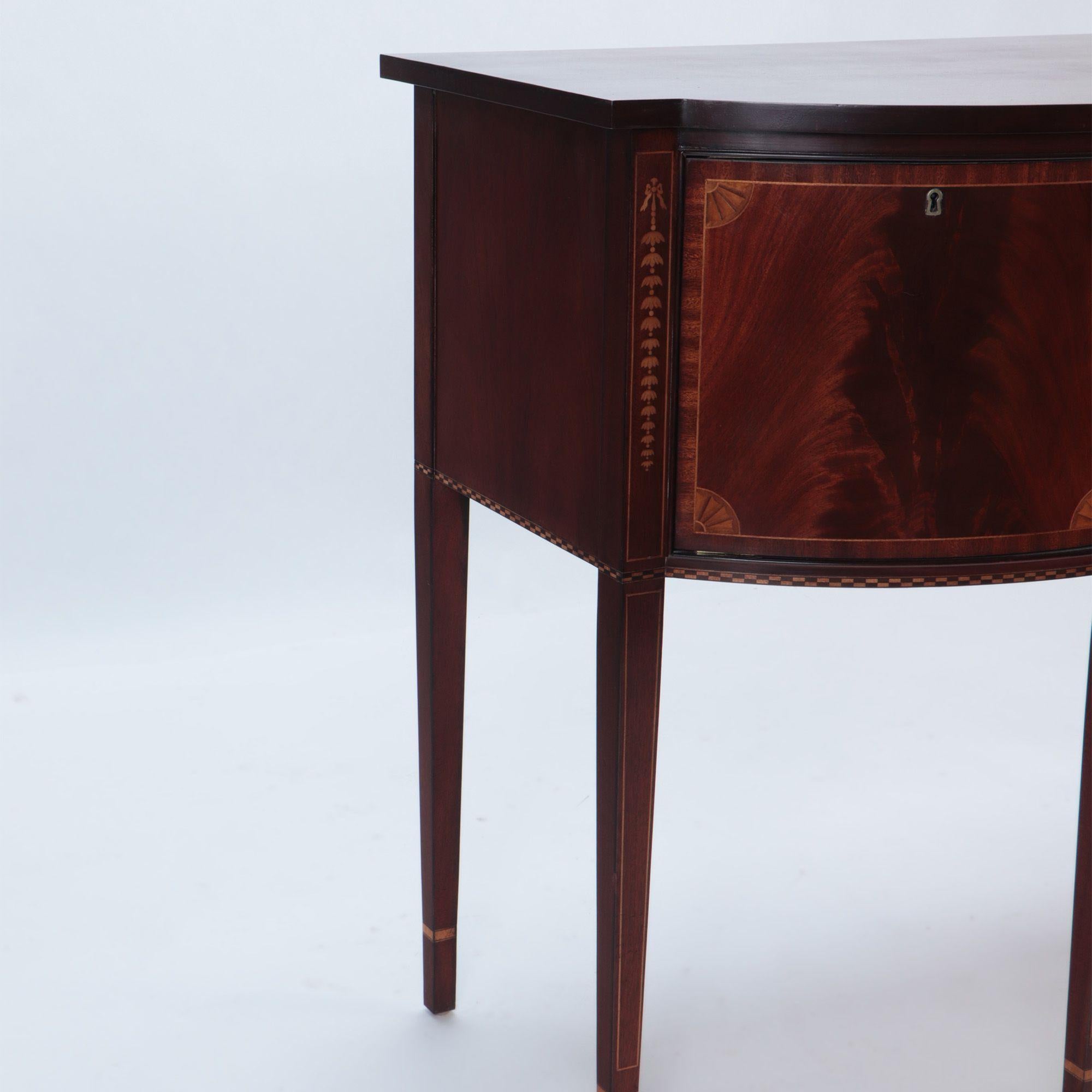 North American Inlaid Mahogany Federal Style Sideboard by Council, 20th Century