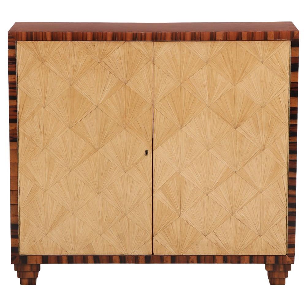 An Inlaid Two-Door Cabinet. For Sale