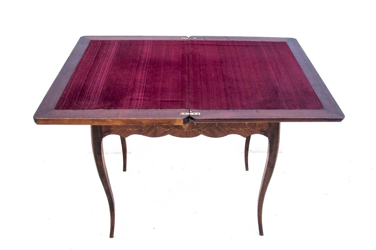 Inlayed Table, a Card Game, France, circa 1900 For Sale 4