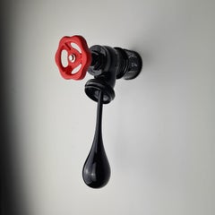 "An Instant Sudden", 2021, Wall Home Decor, Handmade in Italy, Black. Ldt.