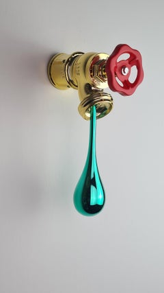 « An instant sudden », 2021, décoration murale pour la maison, fabriquée à la main en Italie, Gold & Green Ldt.