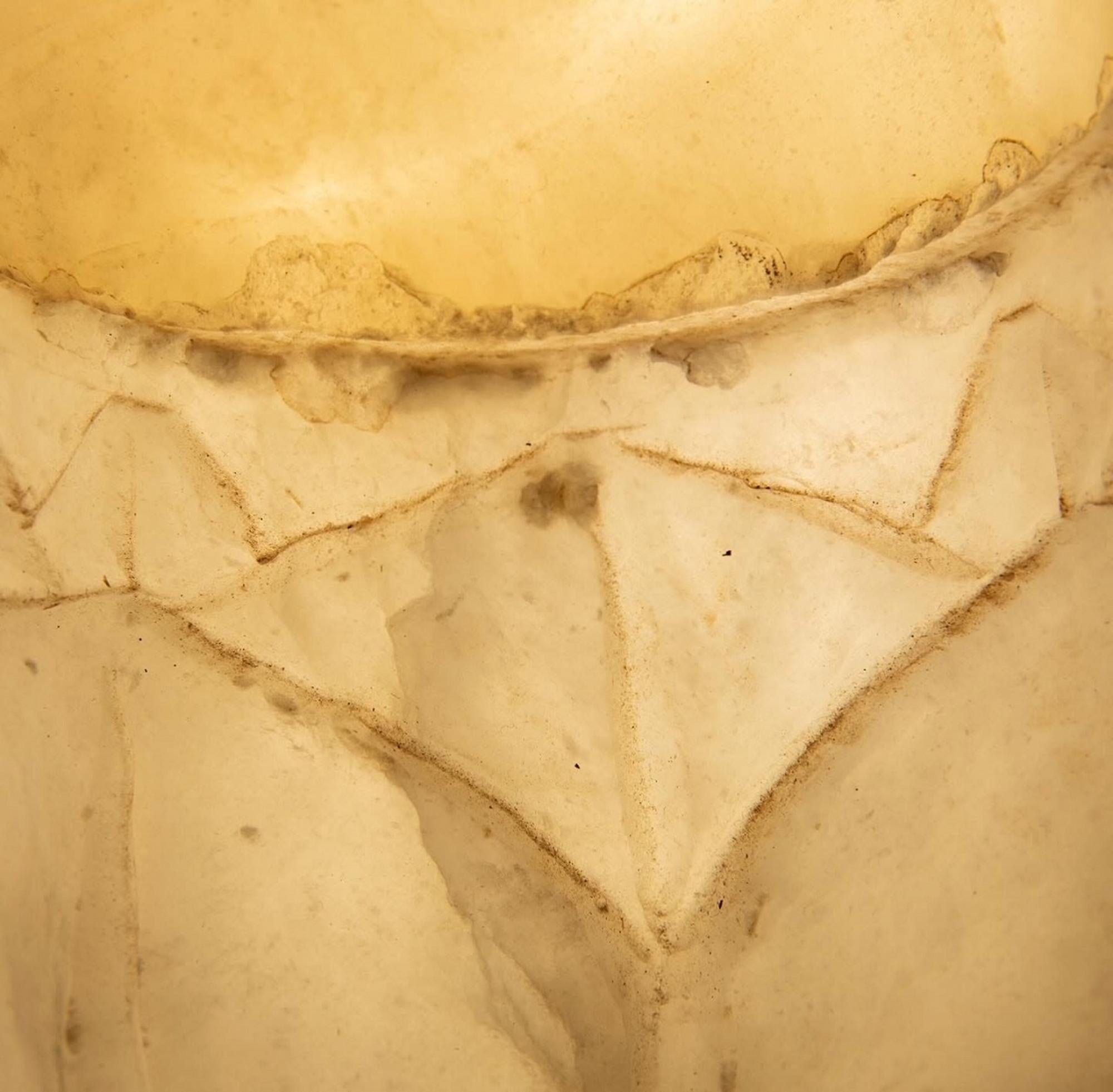Mid-20th Century An Interesting Carved Alabaster Pedestal Column Lamp c1930 For Sale