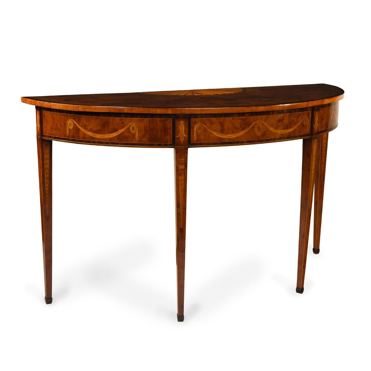 Une intéressante table d'appoint en marqueterie de bois d'if de style George III, fermement attribuée à In en vente 2