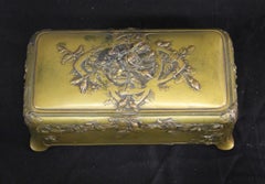 Interesting Late 19th Century Gilt Bronze Jewelry Box