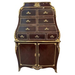 Intéressant cartonnier / commode de la fin du 19e siècle monté sur bronze doré