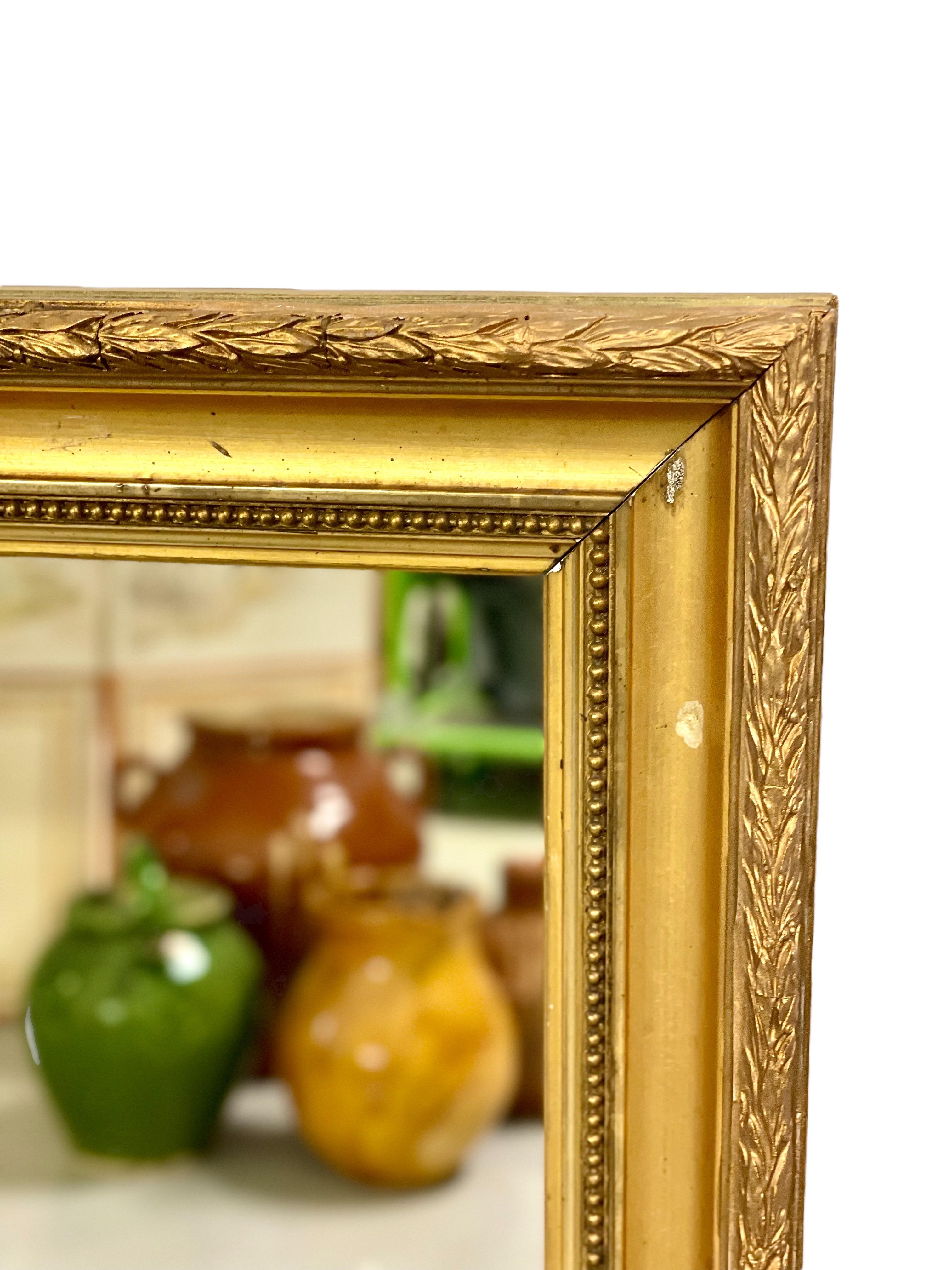 Breiter Spiegel im Louis-XVI-Stil mit zentralem Bogen, Frankreich, 19. im Zustand „Gut“ im Angebot in LA CIOTAT, FR