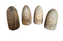 Intriguing Set of 4 Spanish Wooden Molds Used in Shaping Toile and Other Soft