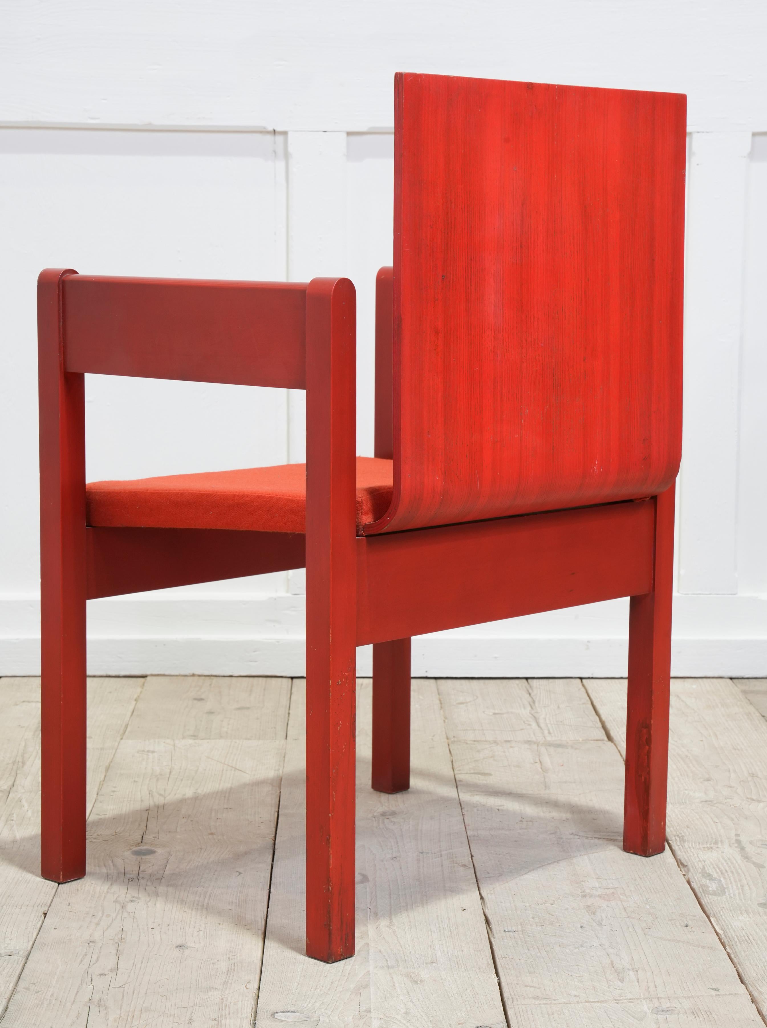 Pine An Investiture “Red” Chair