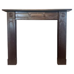 An Irish Bangor Slate Antique Regency Period Fireplace Mantel