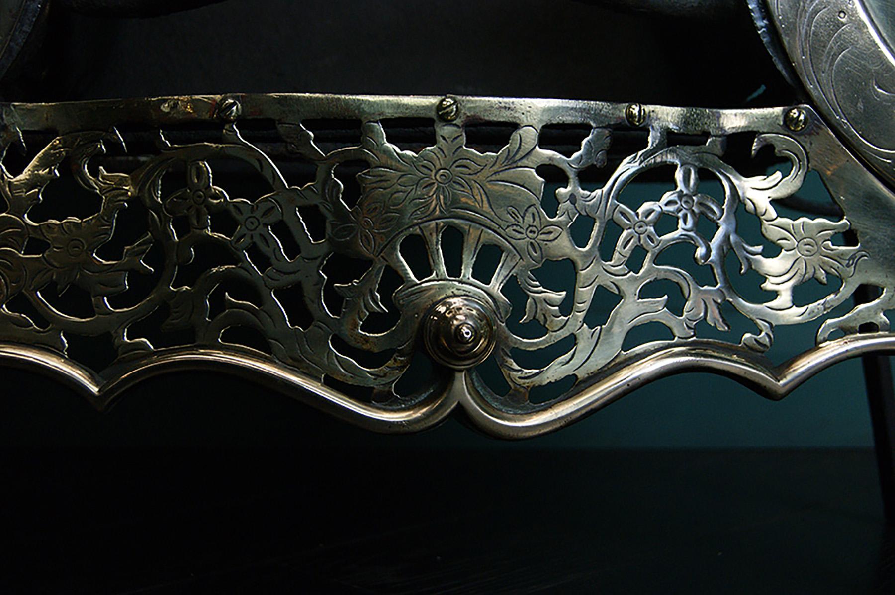 Polished An Irish Brass Half-Register Grate Circa 1800 For Sale