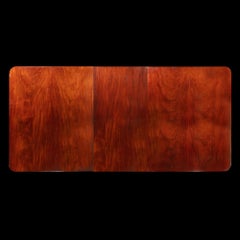 Irish Brown Mahogany Twin Pedestal Dining Table