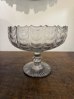 An Irish Crystal Standing Fruit/Salad Bowl Attributed to Waterford, 18th Century