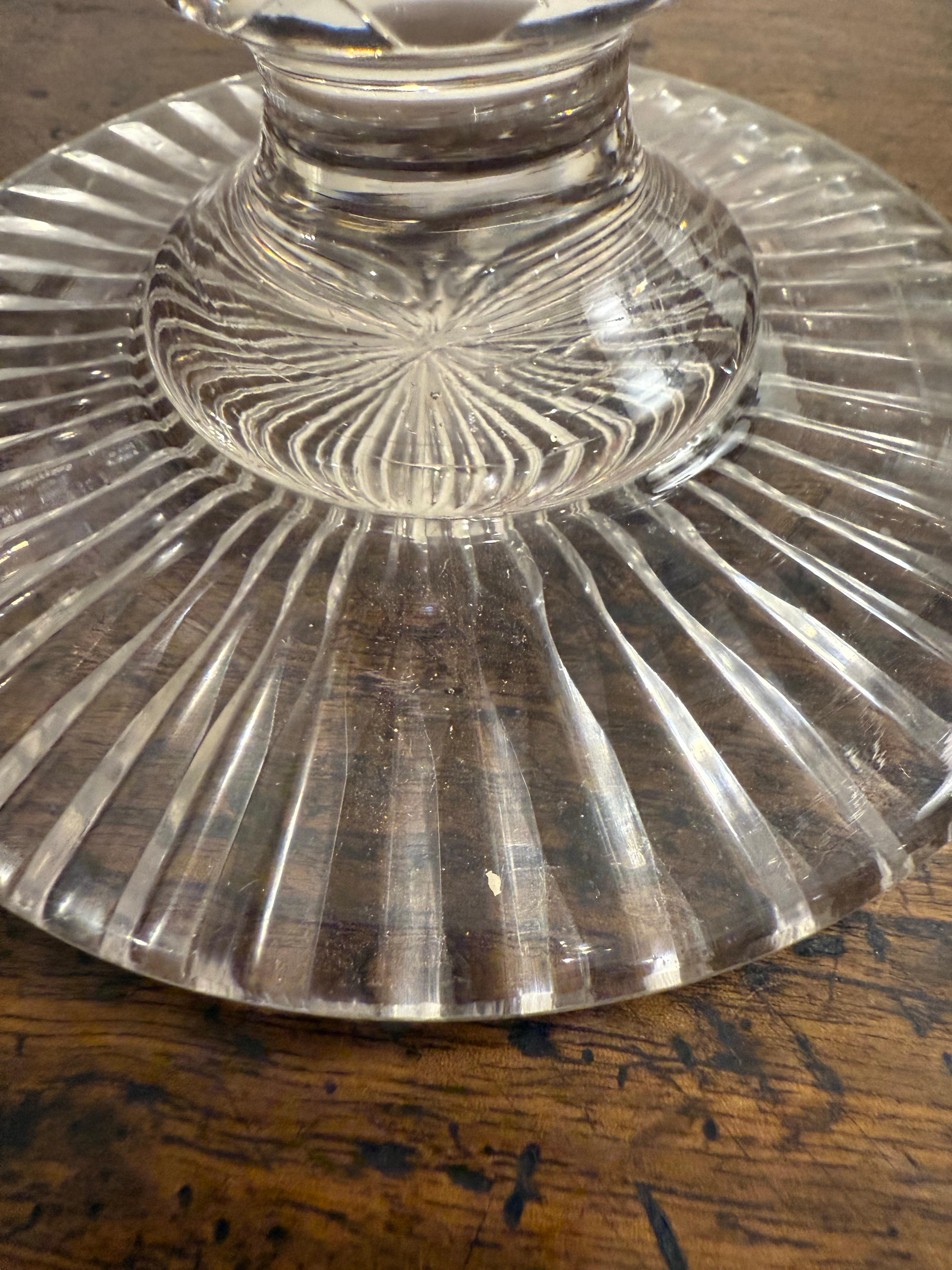 18th Century and Earlier An Irish Crystal Standing Fruit/Salad Bowl Attributed to Waterford, 18th Century For Sale