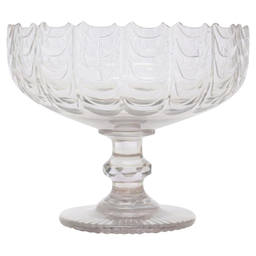 An Irish Crystal Standing Fruit/Salad Bowl Attributed to Waterford, 18th Century For Sale