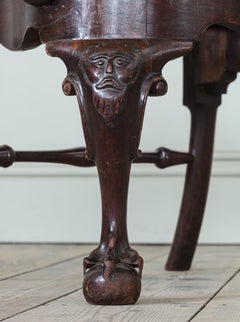 An Irish George II Red Walnut Open Armchair