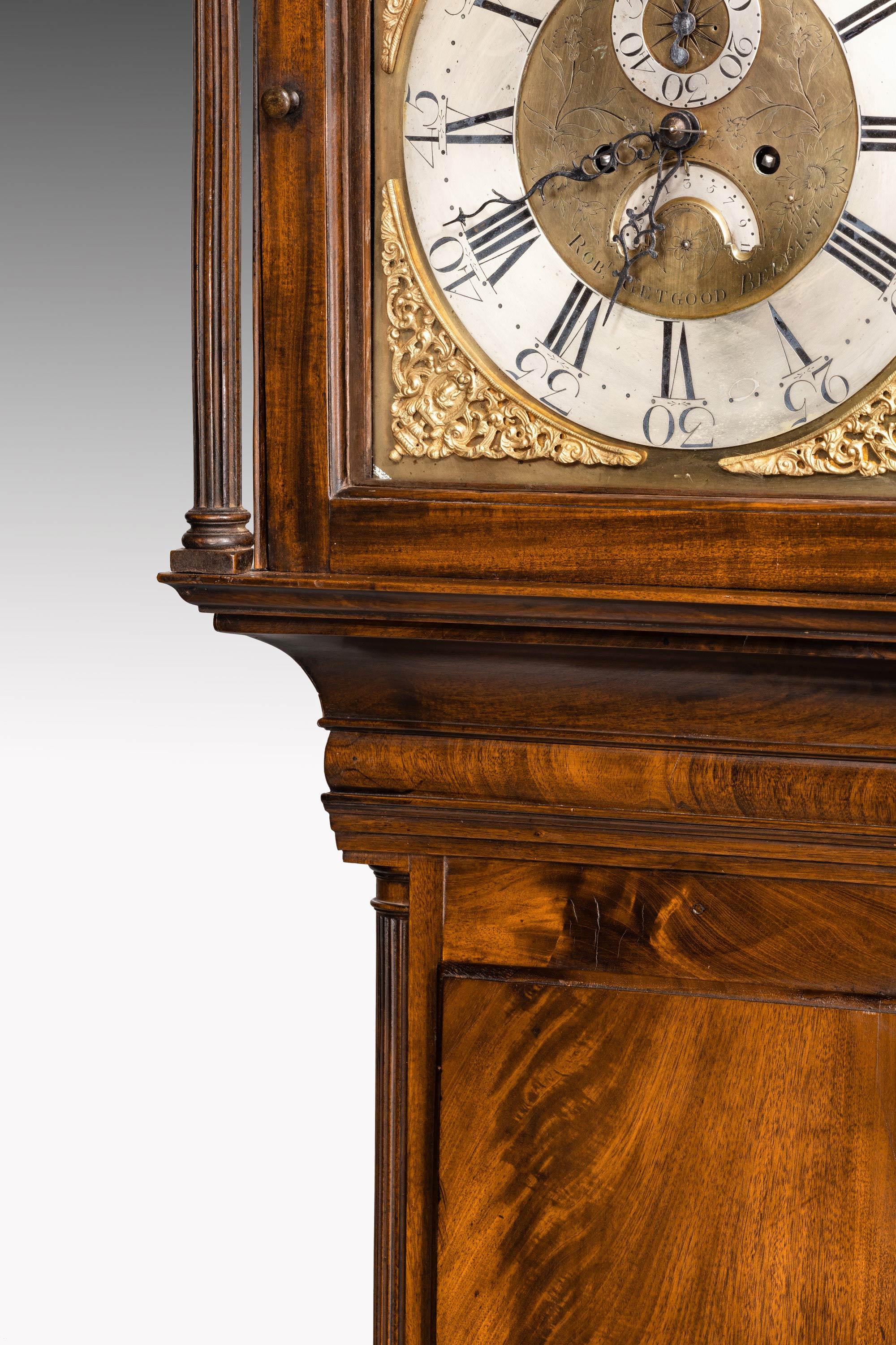 Irish George III Period Mahogany Longcase Clock 6