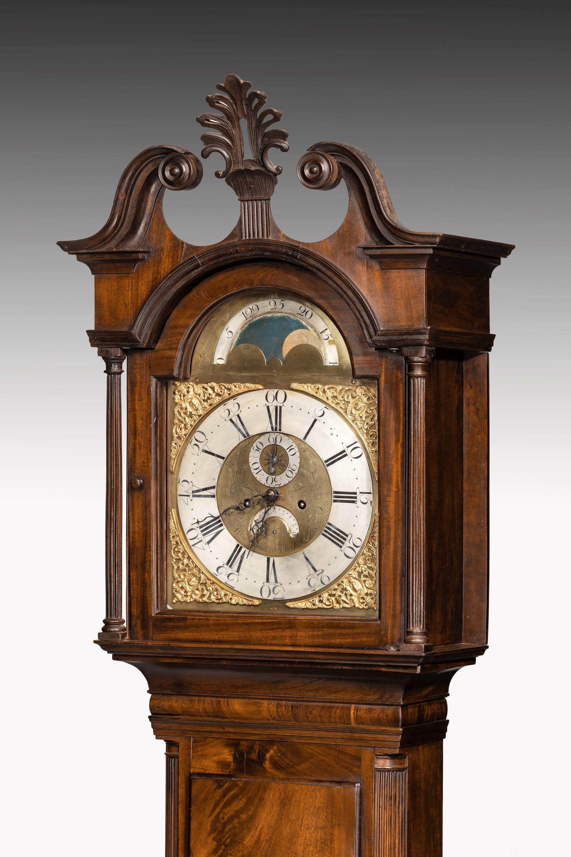Irish George III Period Mahogany Longcase Clock 7