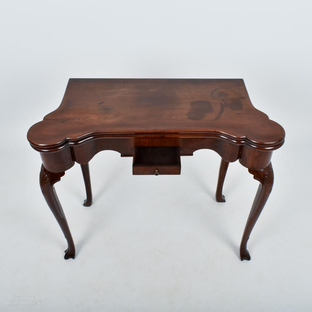 18th Century and Earlier Irish Mahogany Fold-Out Games Table, George III Period circa 1780 For Sale