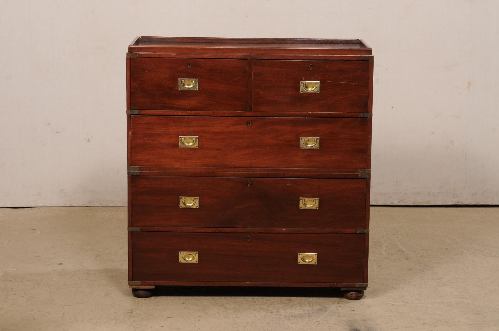 Irish Military Campaign Chest on Chest, circa 1880 For Sale 5