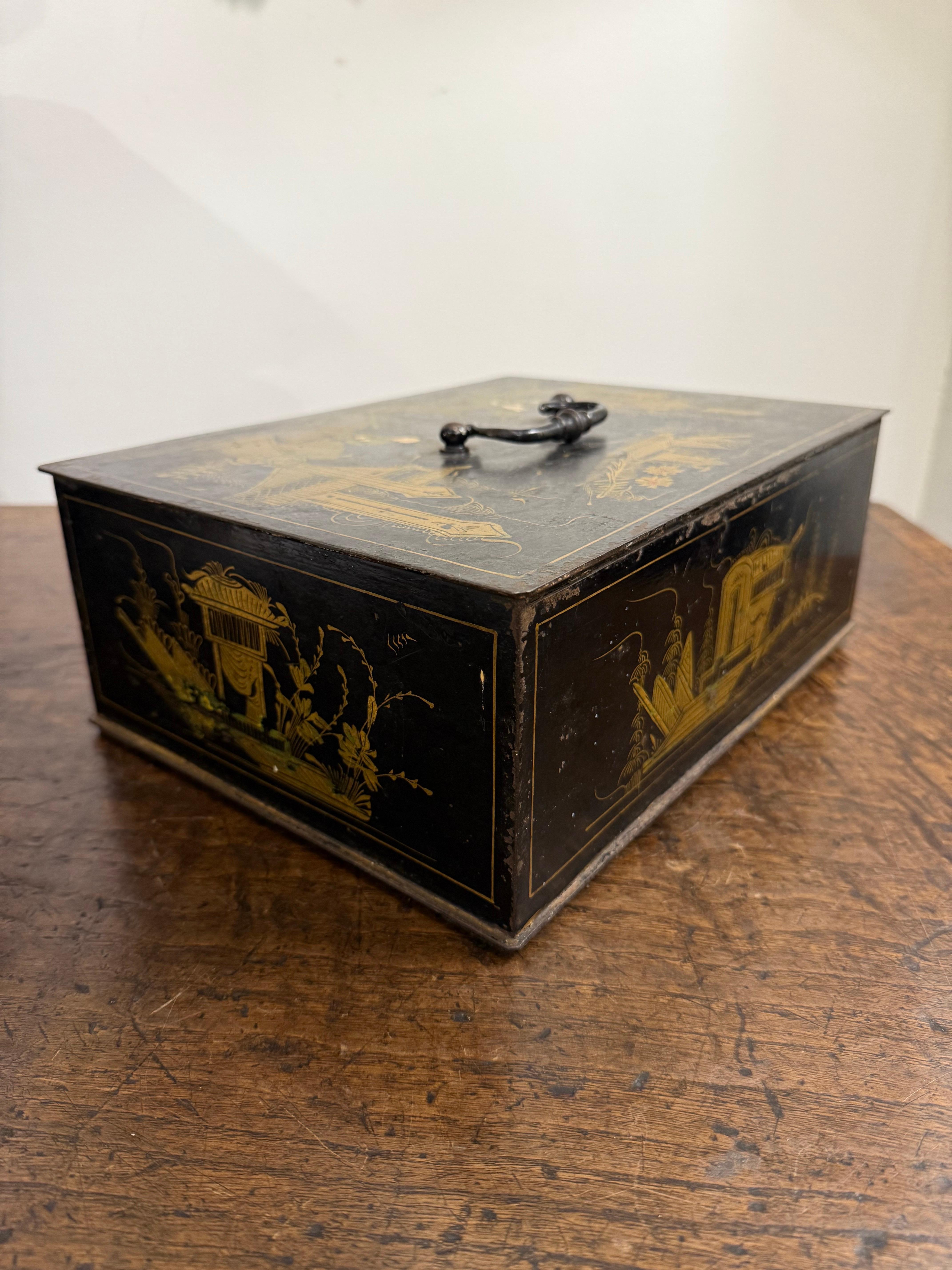 An Iron Chinoiserie Box, 19th Century For Sale 9