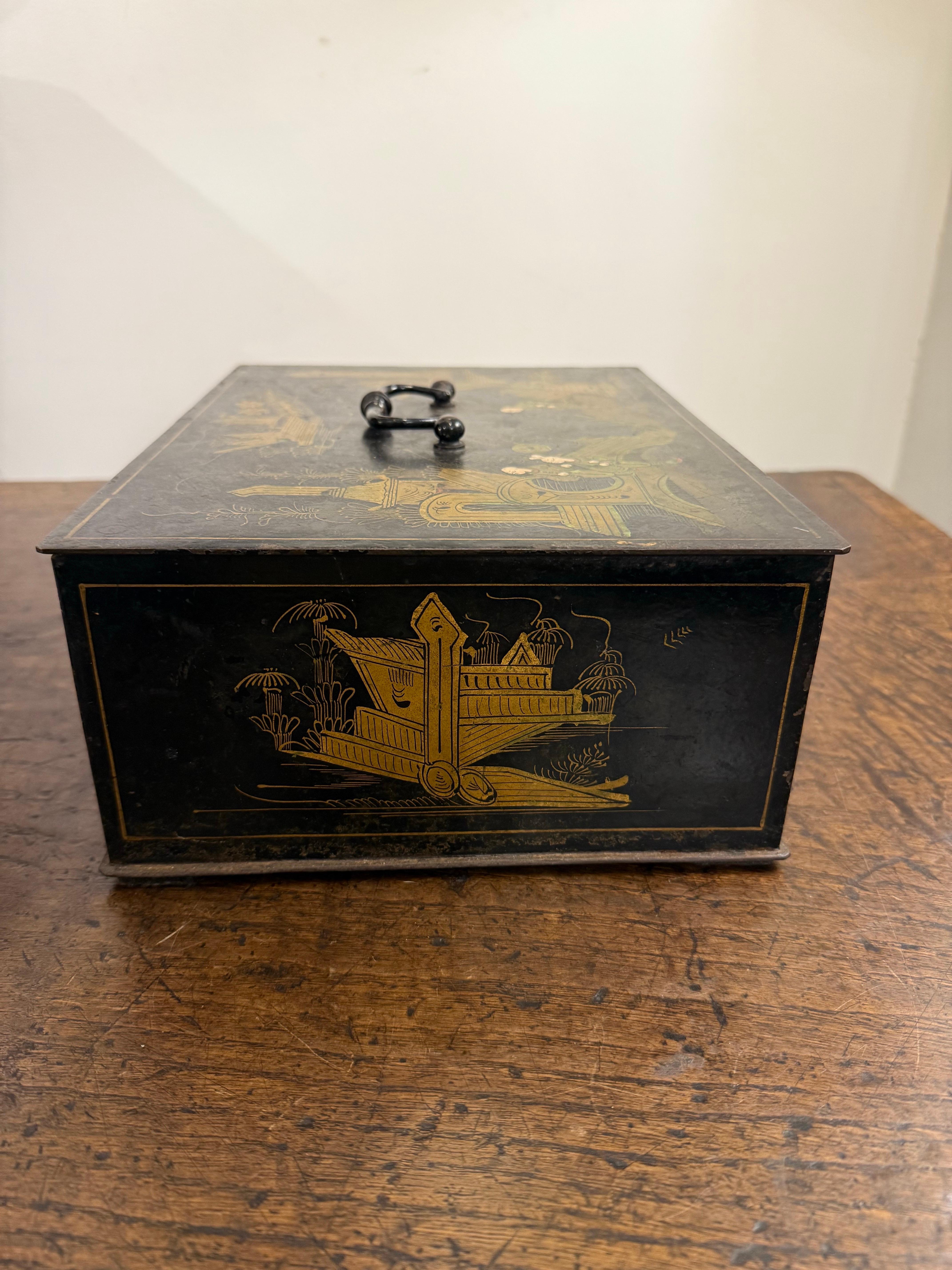 An Iron Chinoiserie Box, 19th Century For Sale 11