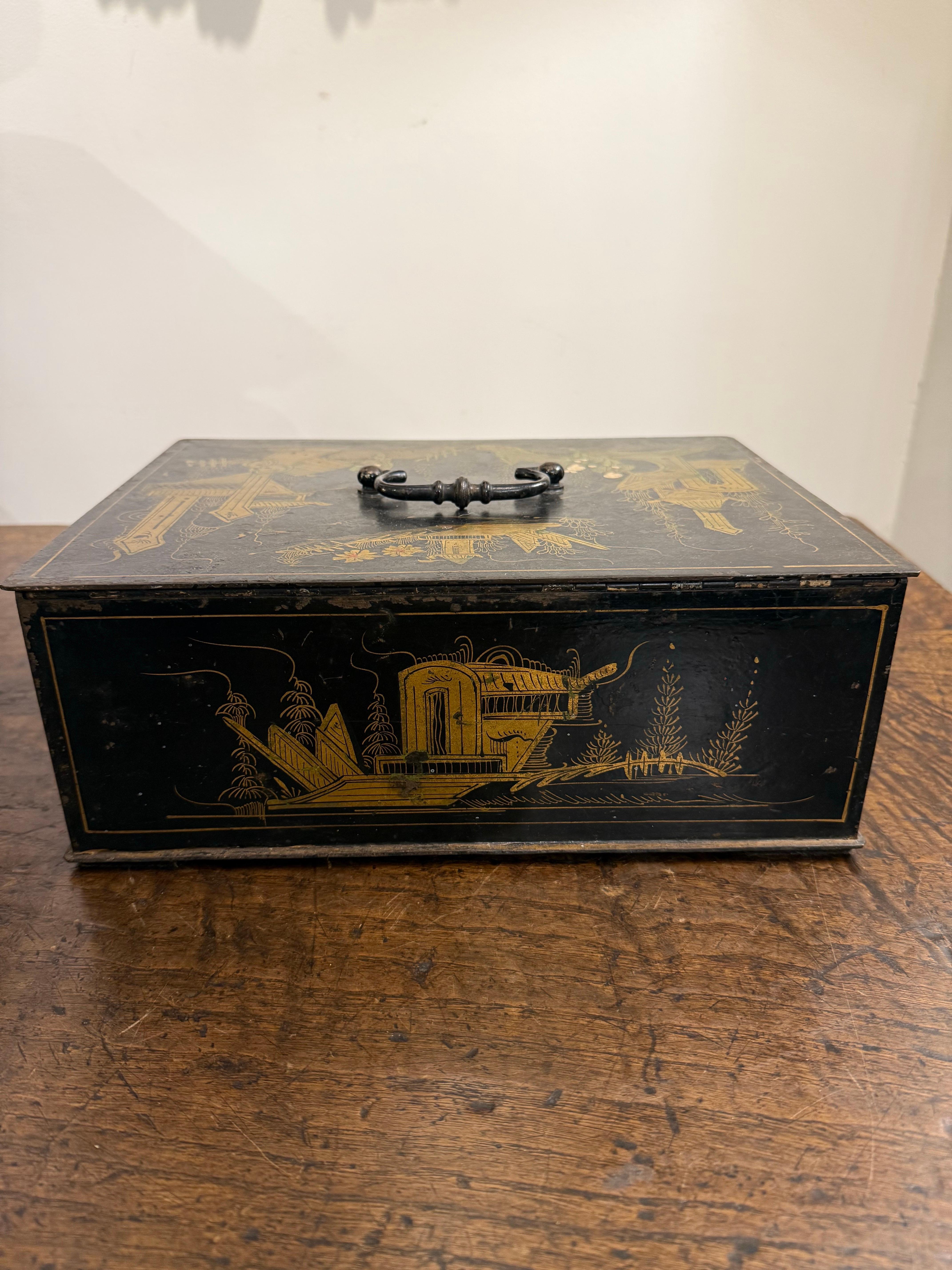 An Iron Chinoiserie Box, 19th Century For Sale 13