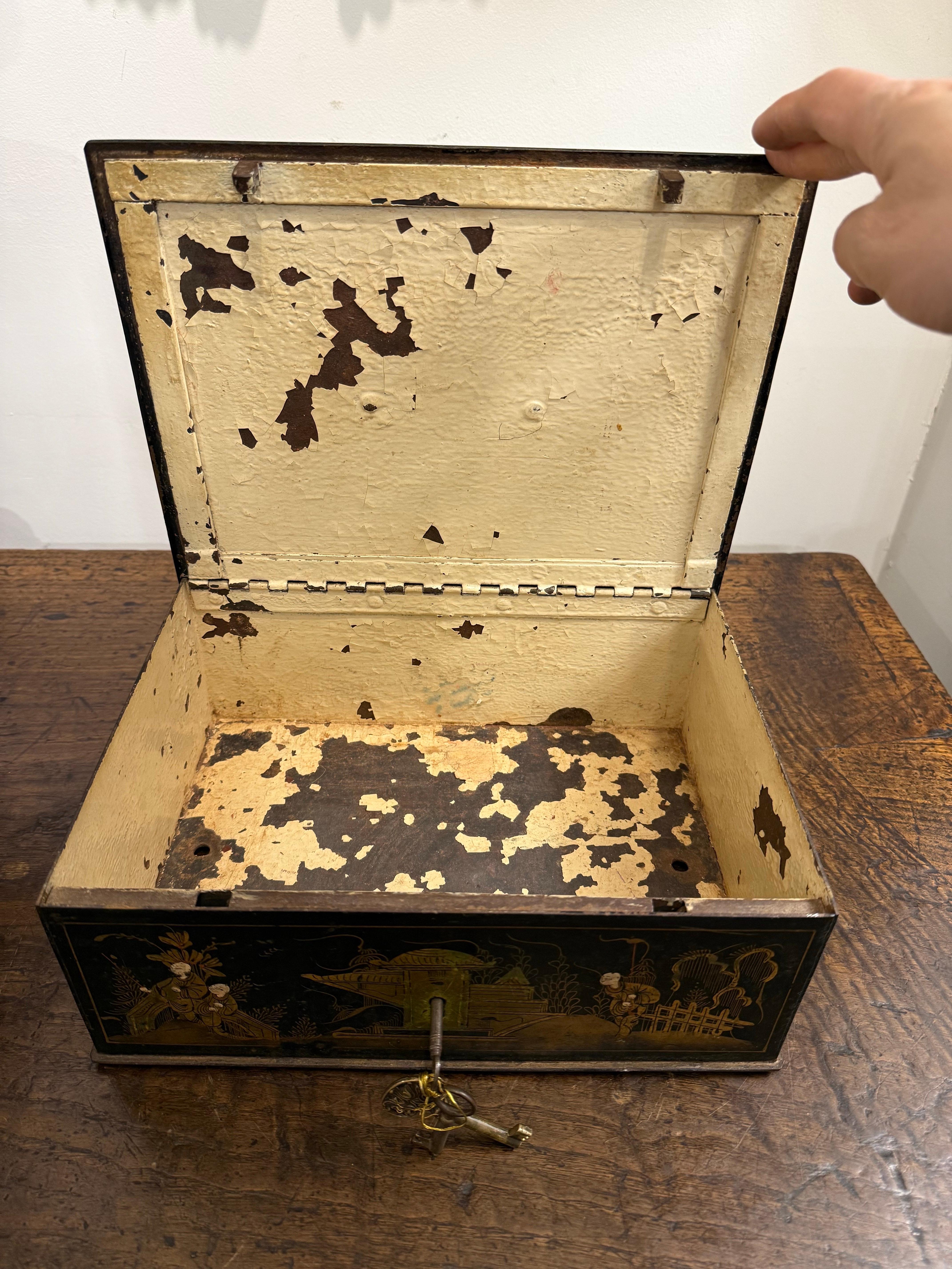 An Iron Chinoiserie Box, 19th Century For Sale 15
