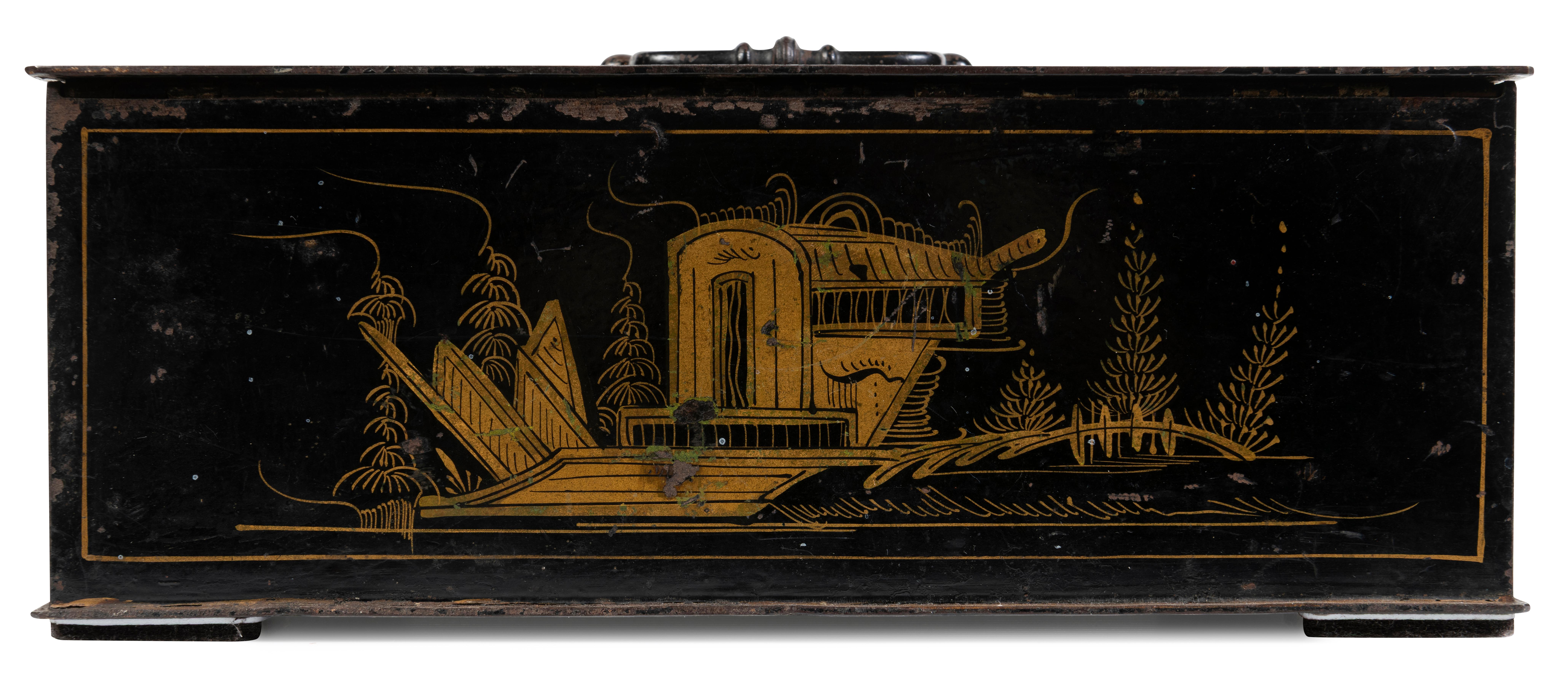 An Iron Chinoiserie Box, 19th Century For Sale 2