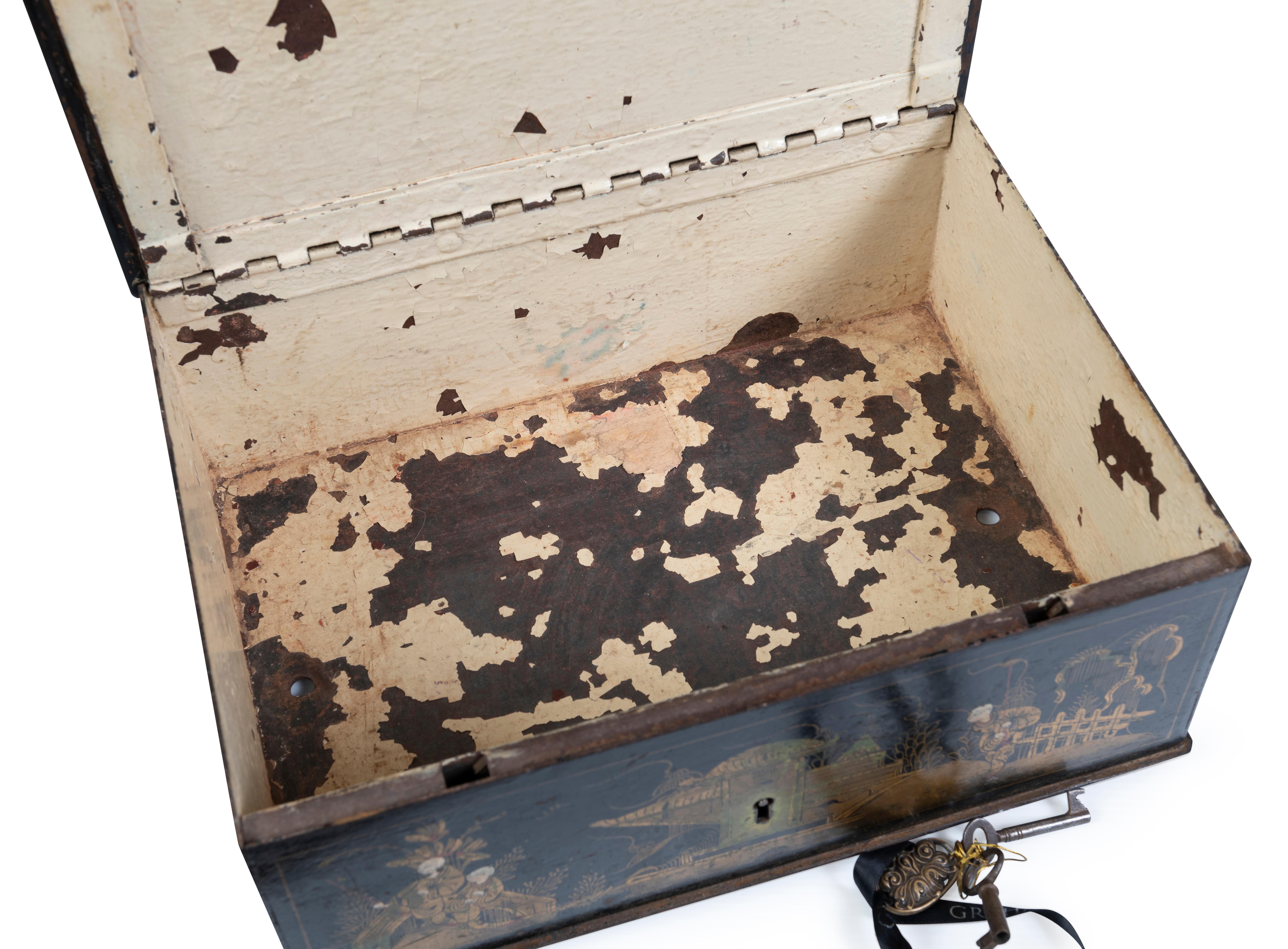 An Iron Chinoiserie Box, 19th Century For Sale 3