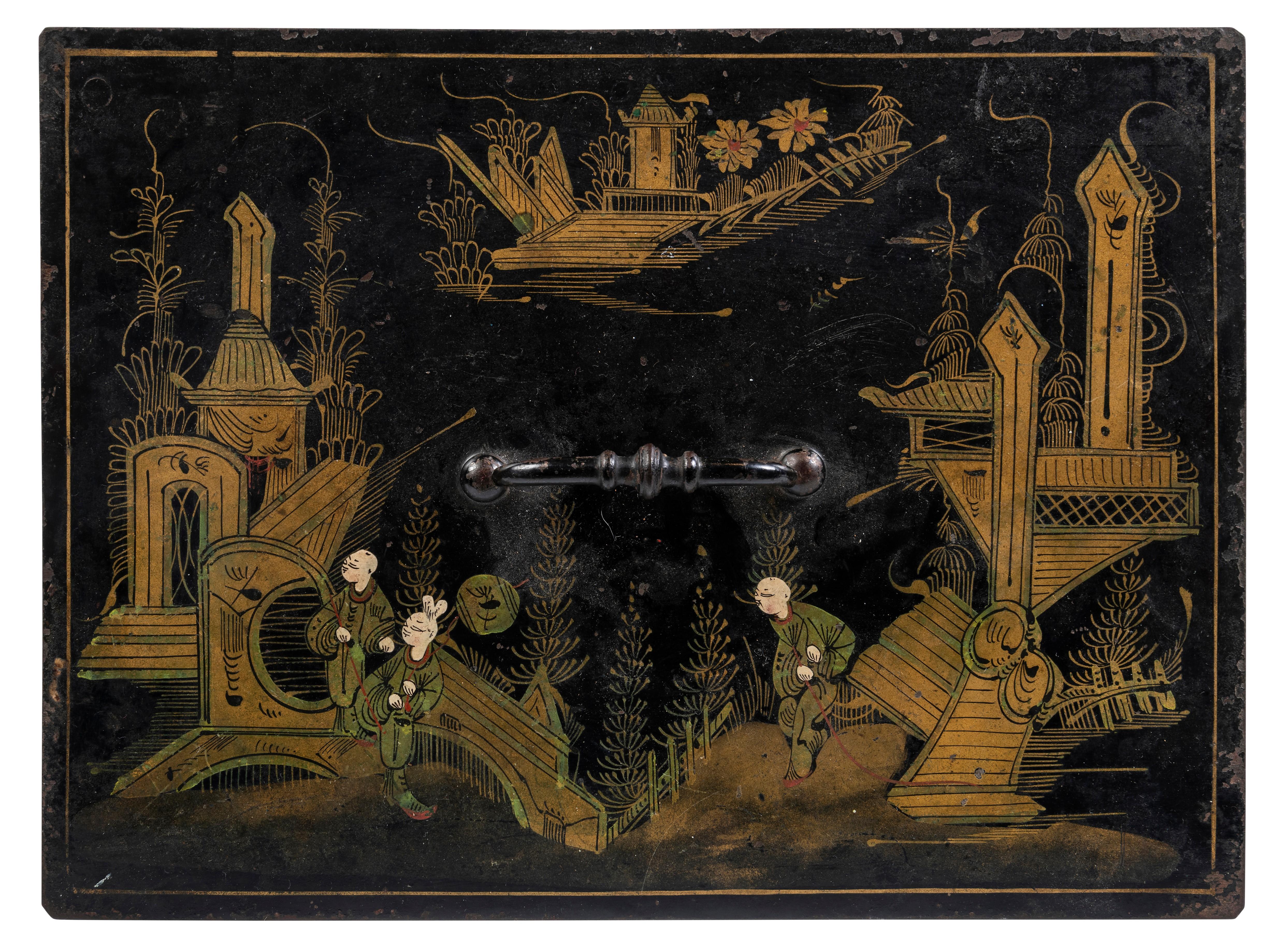 An Iron Chinoiserie Box, 19th Century For Sale 5