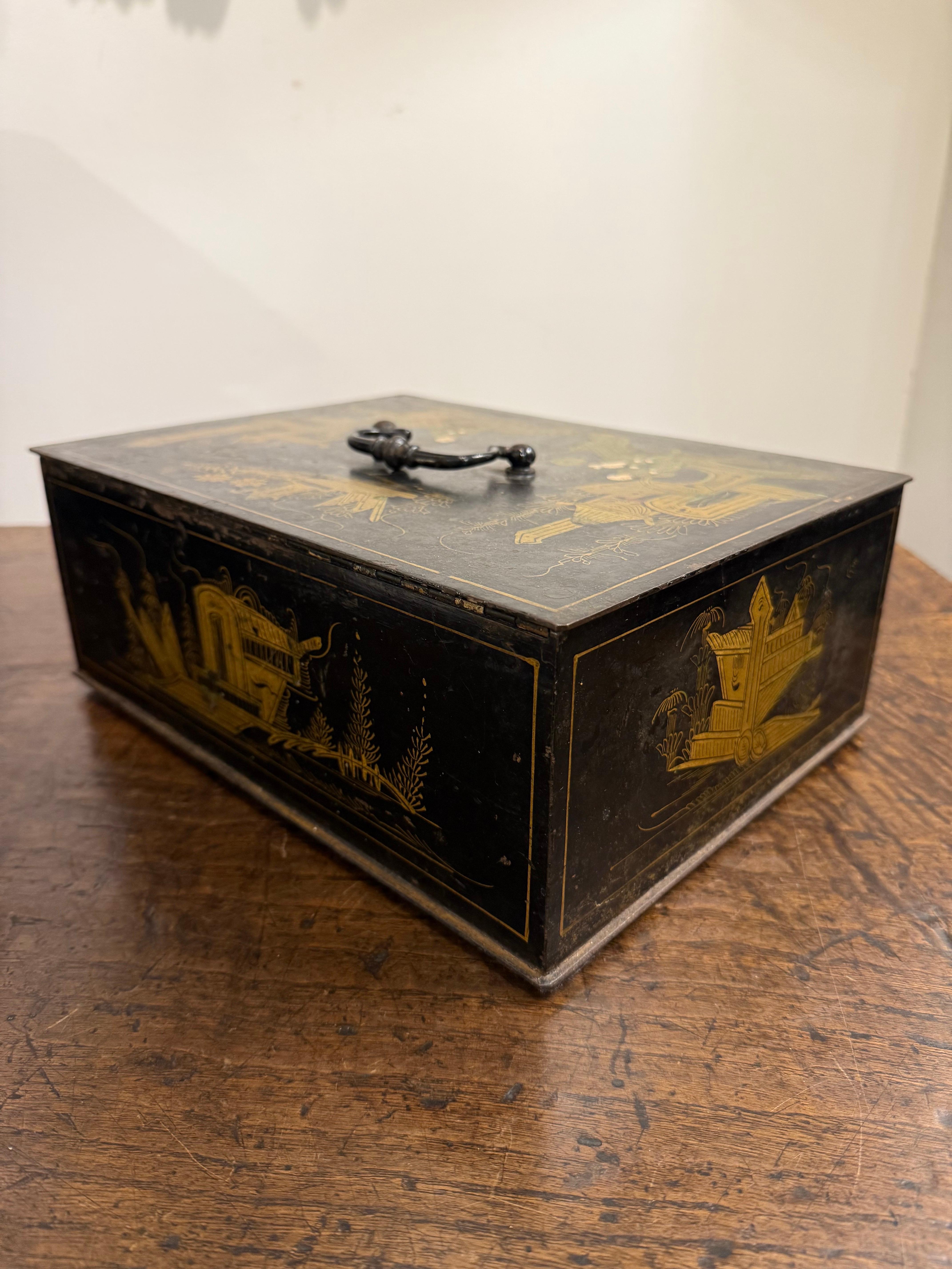 An Iron Chinoiserie Box, 19th Century For Sale 6