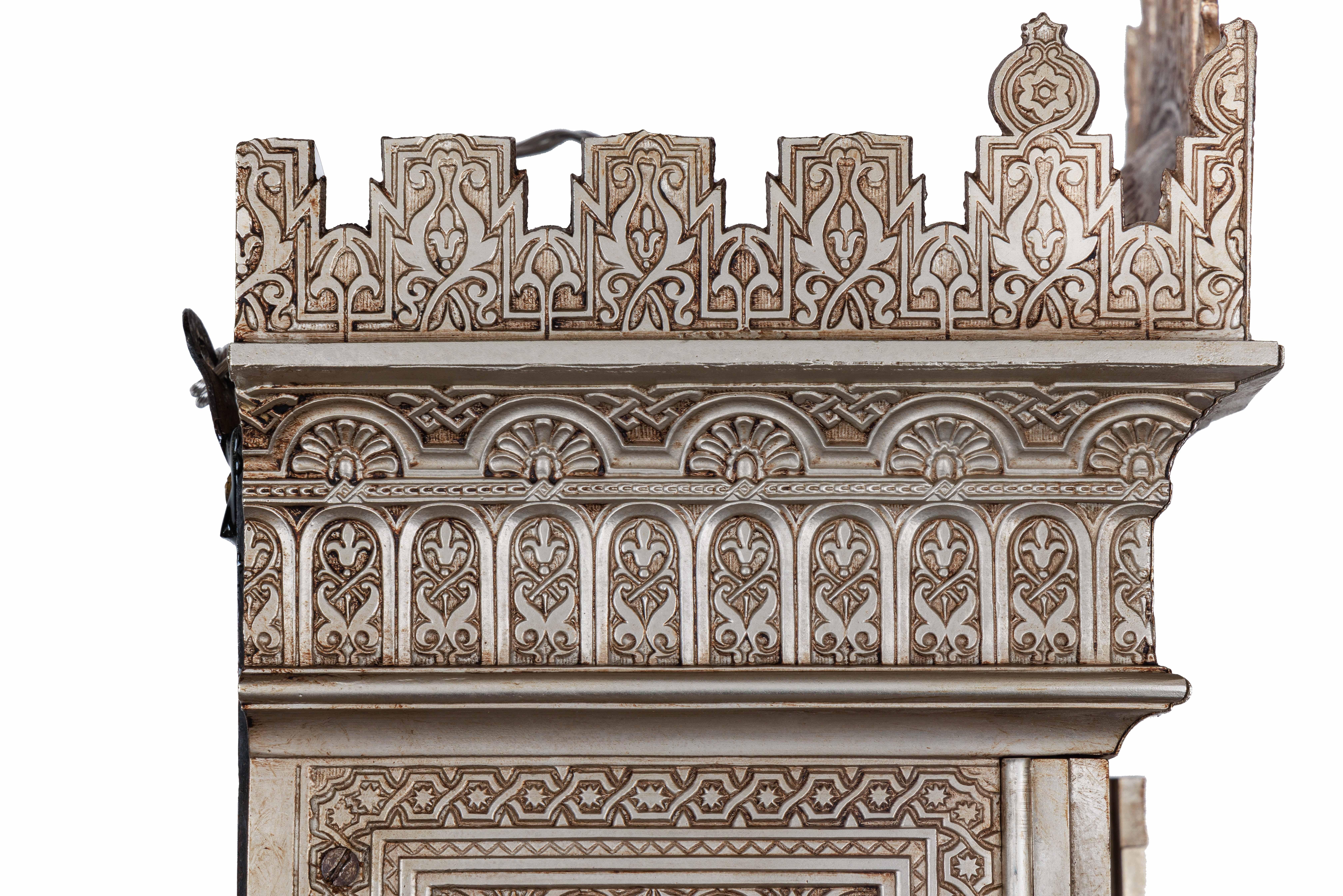 Islamisches „Alhambra“-Schrank aus versilberter Bronze im islamischen Nasrid-Stil im Angebot 10