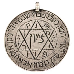 An Israeli Silver Amulet, Rare Judaica Amulet from Israel, 1936