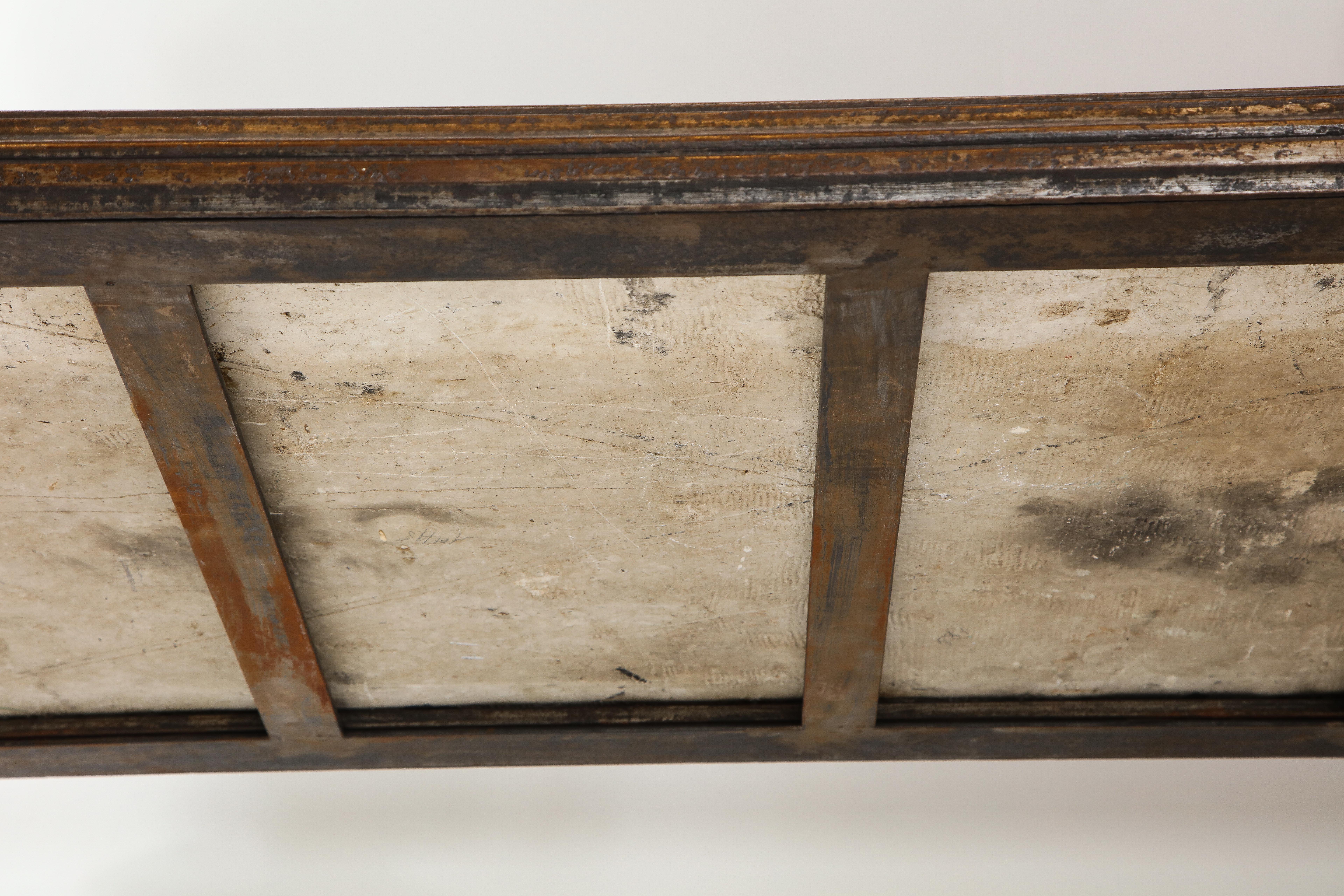 Italian 17th Century Scagliola Panel Mounted on Iron Base as a Coffee Table 11