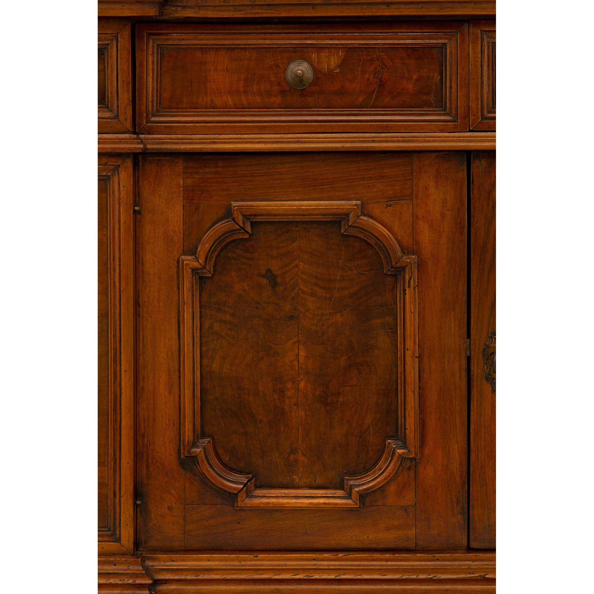 An Italian 18th century Baroque st. walnut cabinet For Sale 5