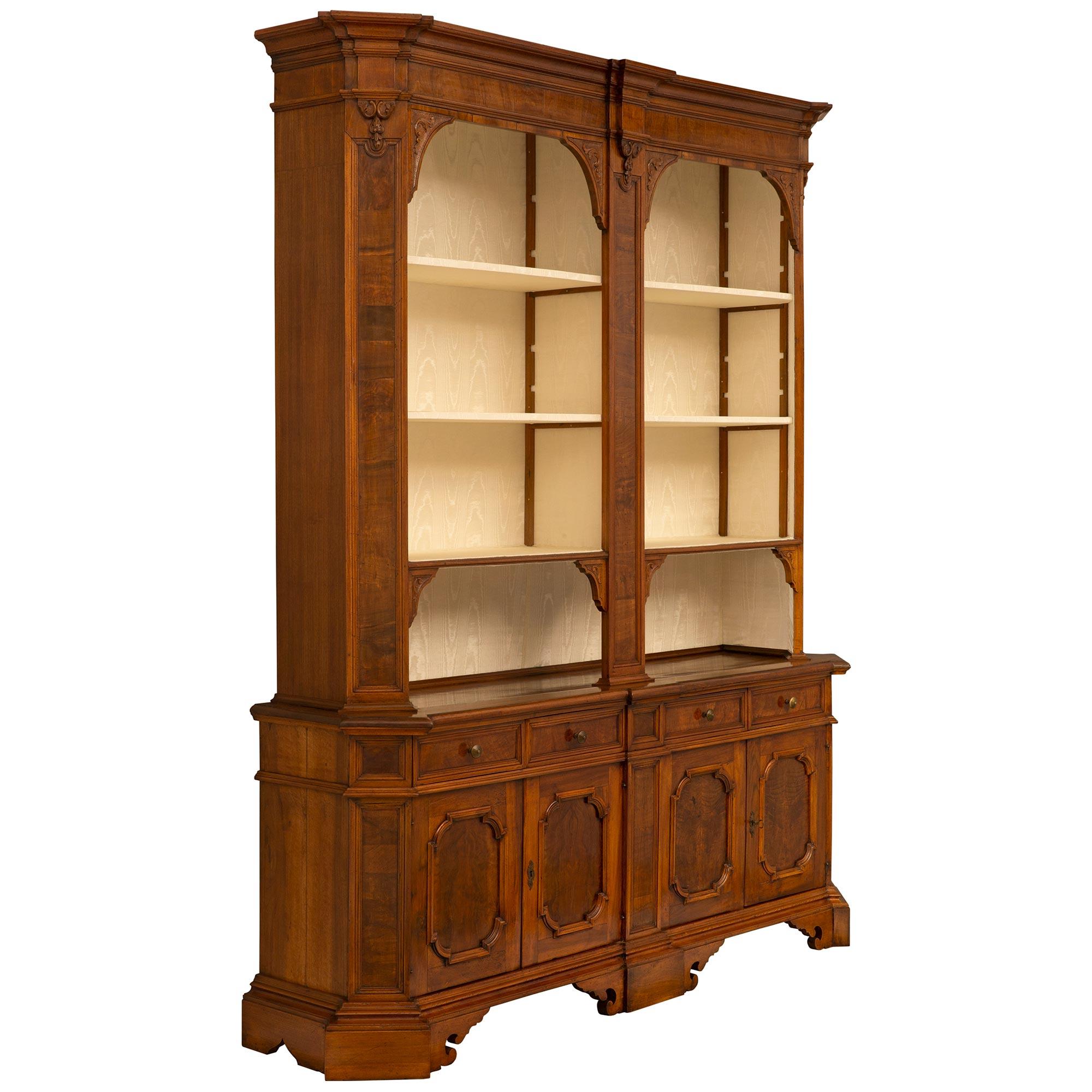 18th Century and Earlier An Italian 18th century Baroque st. walnut cabinet For Sale