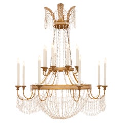 Antique An Italian 18th century Neo-classical st. iron chandelier