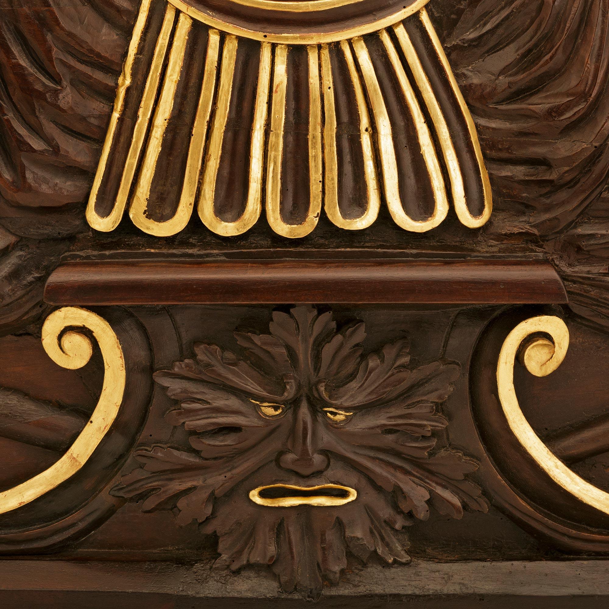 18th Century and Earlier An Italian 18th century Neo-Classical st. patinated Wood and Giltwood plaque. For Sale