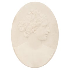 An Italian 18th century white Carrara marble plaque of Venus de Medici