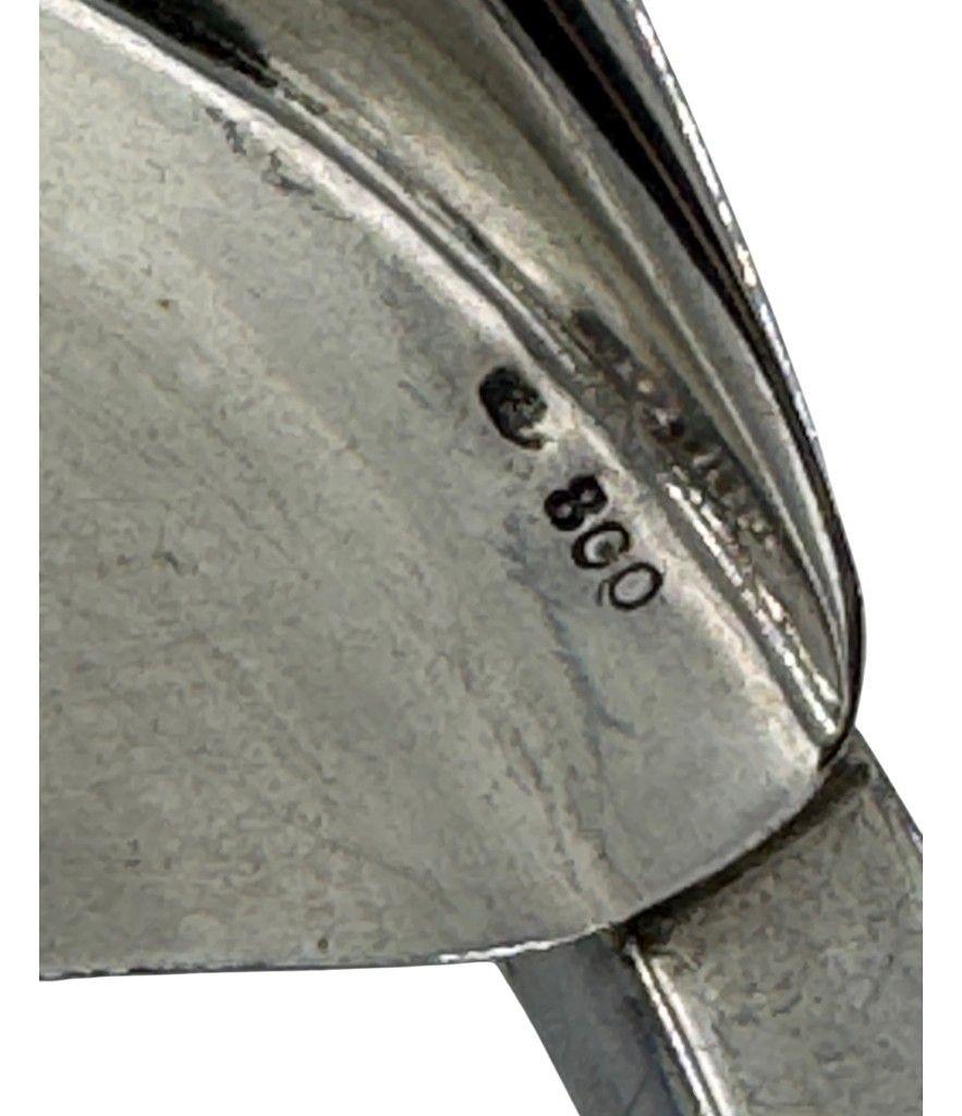 Carafe à cocktail italienne en argent et cristal des années 1950 avec cuillère à mélange en nickel en vente 9