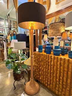 Eine italienische Stehlampe aus Bambus aus den 1970er Jahren