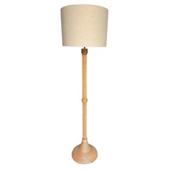 An Italian 1970s bamboo floor lamp