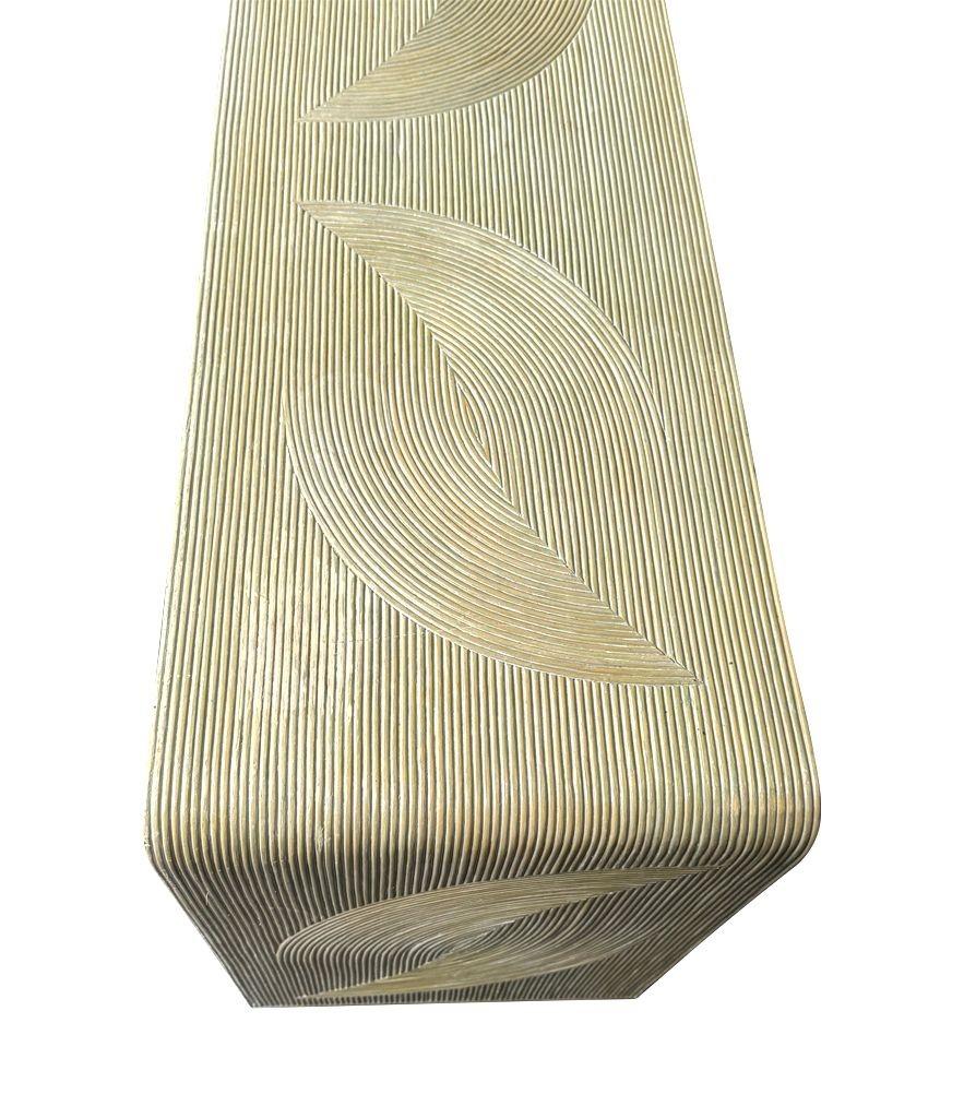 An Italian 1970s pencil reed bamboo, two doors, cabinet by Vivai Del Sud in vendita 4