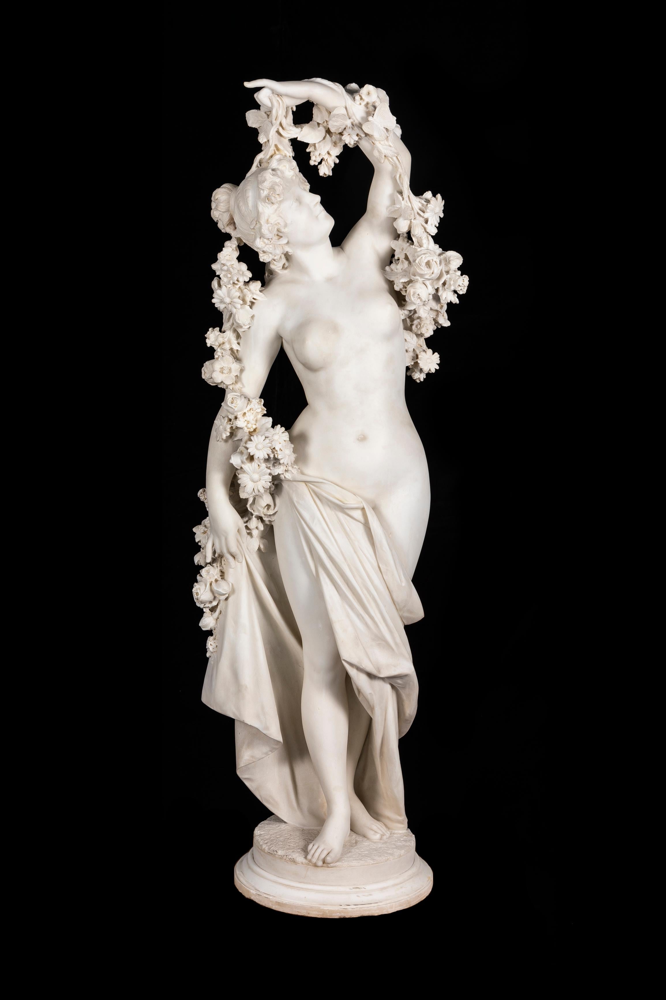 A Monumental Italian 19th Century Marble Sculpture of 