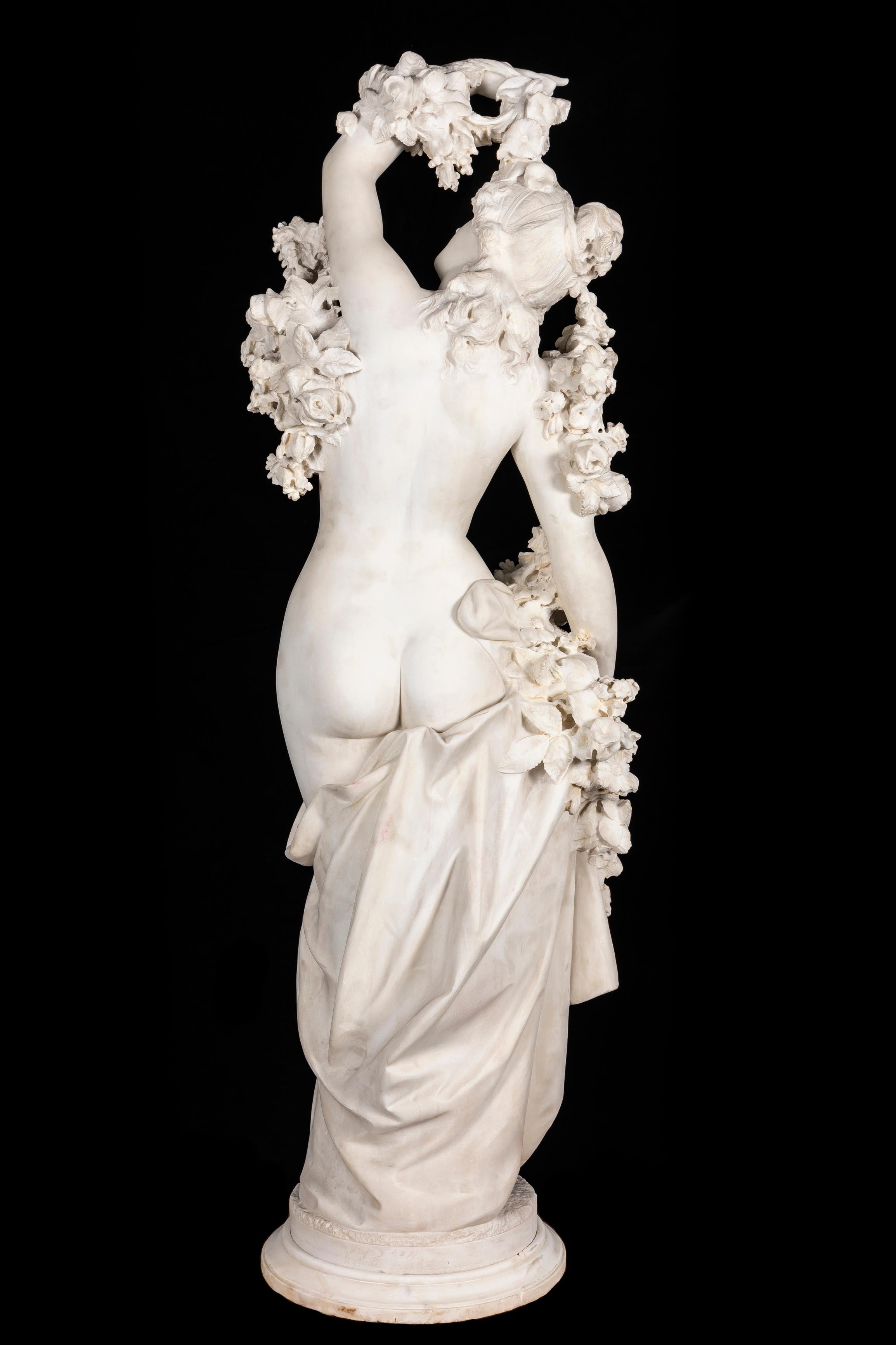 Belle Époque An Italian 19th C. Marble Sculpture of 